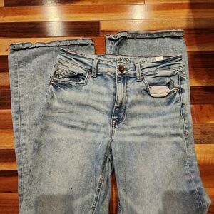 Trendy Light Blue Straight Leg Jeans